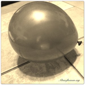 Blown up by human strength